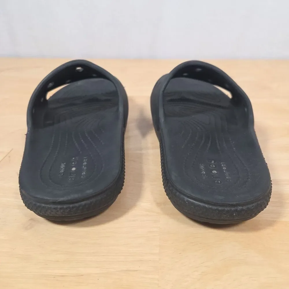 Crocs Classic Iconic Comfort Slides Mens Sz 9 Womens Sz 11 Sandals Unisex Adults